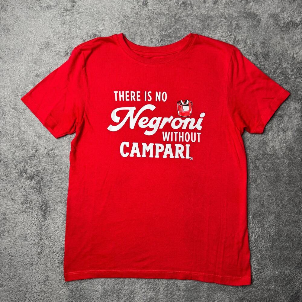 Campari Negroni Drinking Shirt NWOT Red XS Short Sleeve Crew Neck Knit